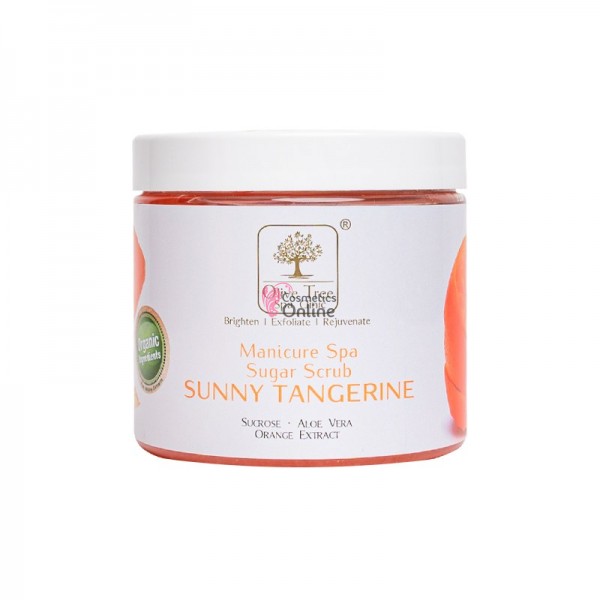 Peeling pentru maini cu zahar Olive Tree Spa Clinic Sugar Scrub Sunny Tangerine 200 g